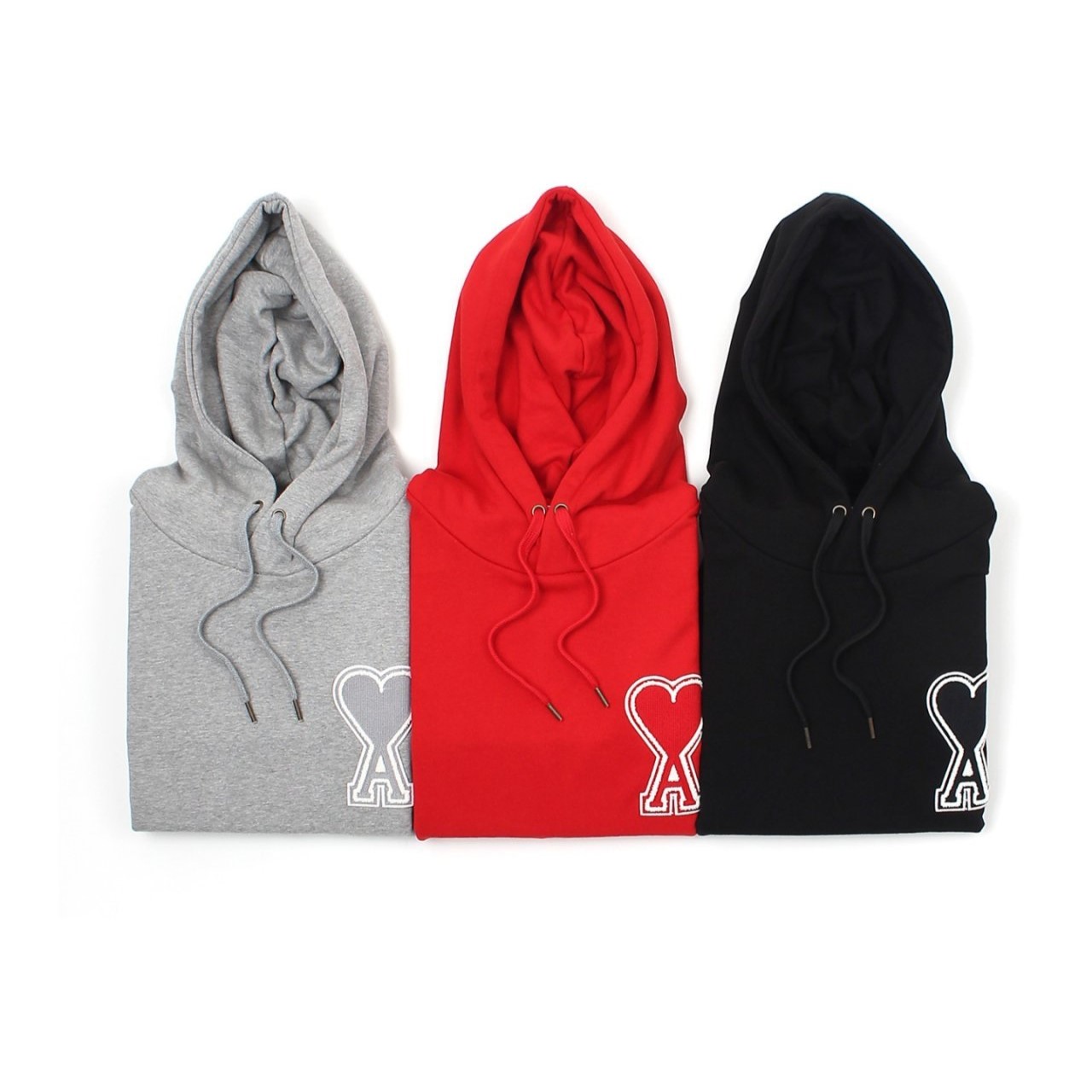 AMI 아미 스티치 하트 후드 3COLOR