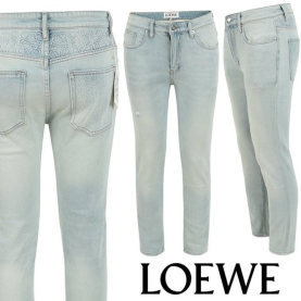 LOEWE 로에베 아나그램 불박 로고 연청 슬림 일자진