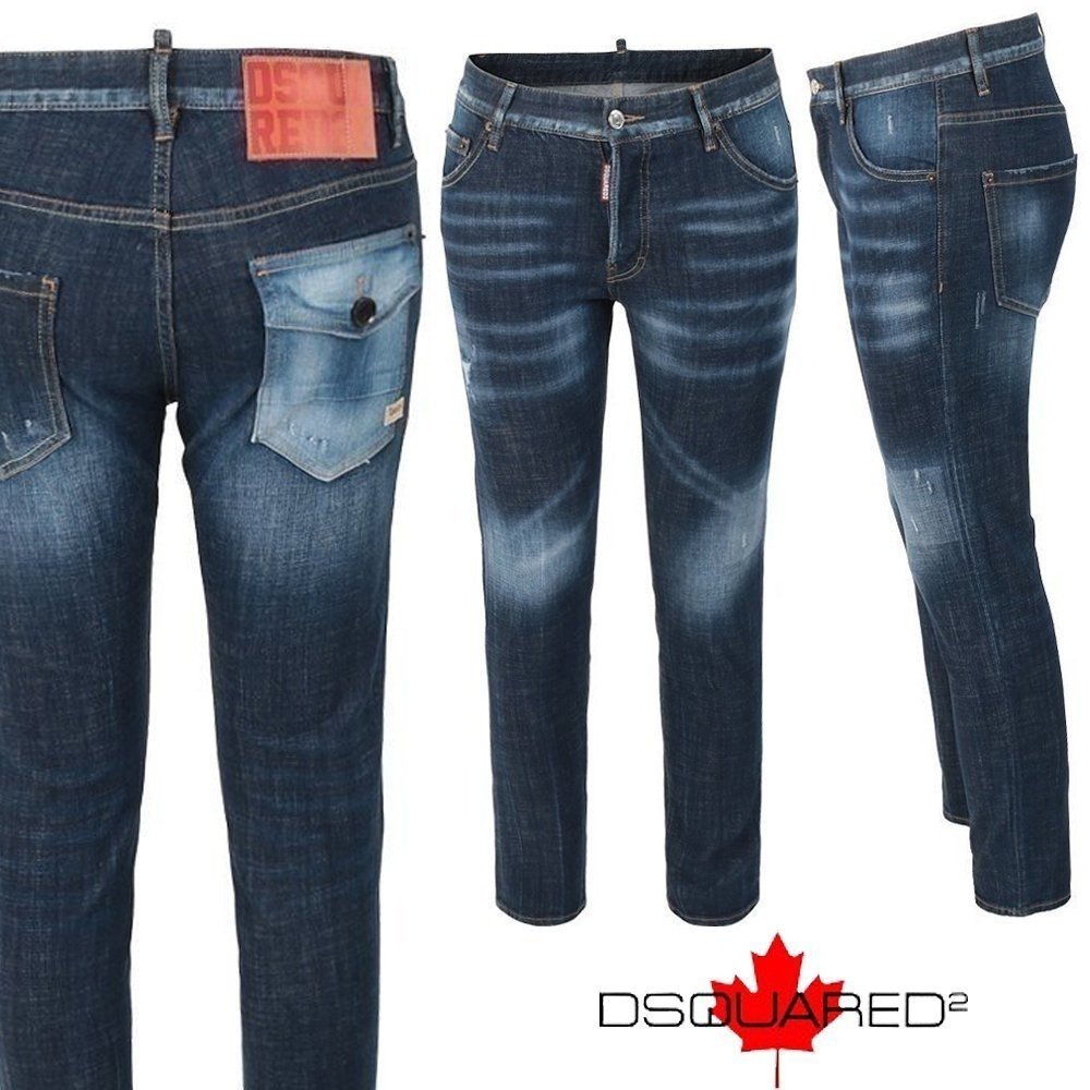 DSQUARED2 디스퀘어드2 스티치 포켓 슬림 일자진