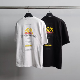 CHROME HEARTS 크롬하츠 레코드 레터링 오버핏 반팔티