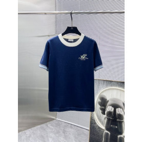 DIOR 디올 포켓 멀티자수 라운드 반팔티