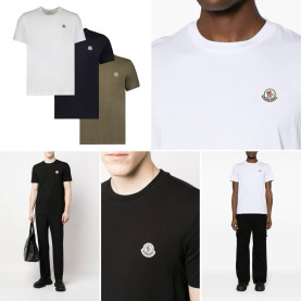 MONCLER 몽클레어 로고 패치 반팔티셔츠