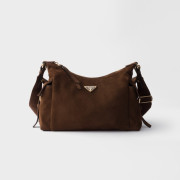 PRADA 프라다 익스플로어 라지 스웨이드 핸드백 1BC264