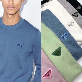 PRADA 프라다 플레이트 라운드 니트