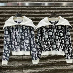 DIOR 디올 자카드 니트 집업 가디건