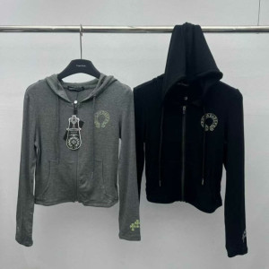 CHROME HEARTS 크롬하츠 크로스 후드집업&팬츠 세트