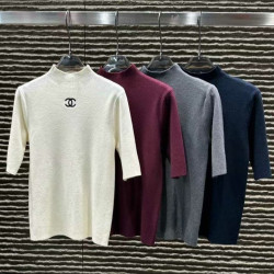 CHANEL 샤넬 반소매 터틀넥 니트