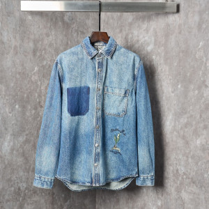 DIOR 디올 자수 데님 셔츠