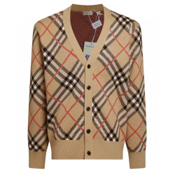 BURBERRY 버버리 체크 양모 가디건