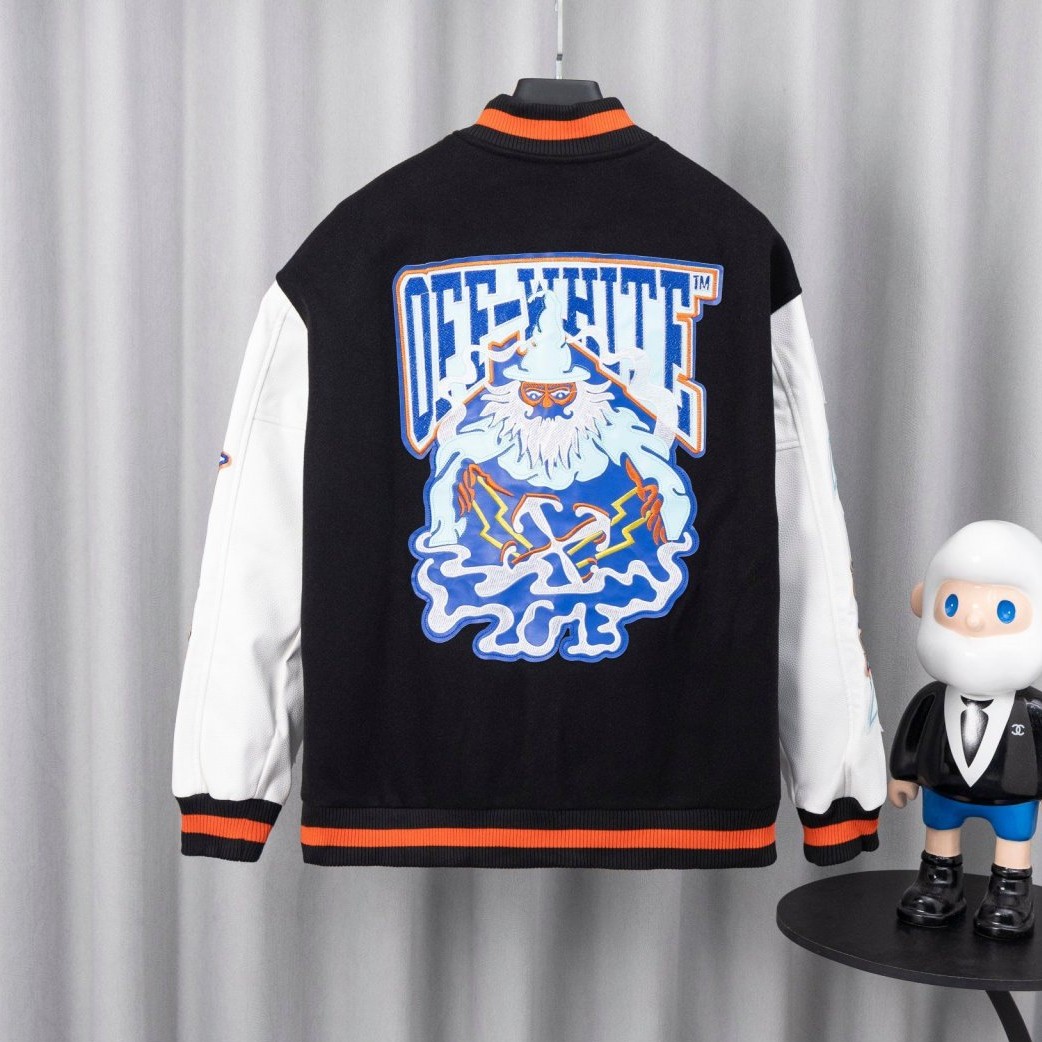 OFF-WHITE 오프화이트 그래픽 바시티 자켓