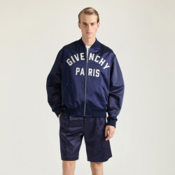 GIVENCHY 지방시 자수 패치 로고 보머 자켓