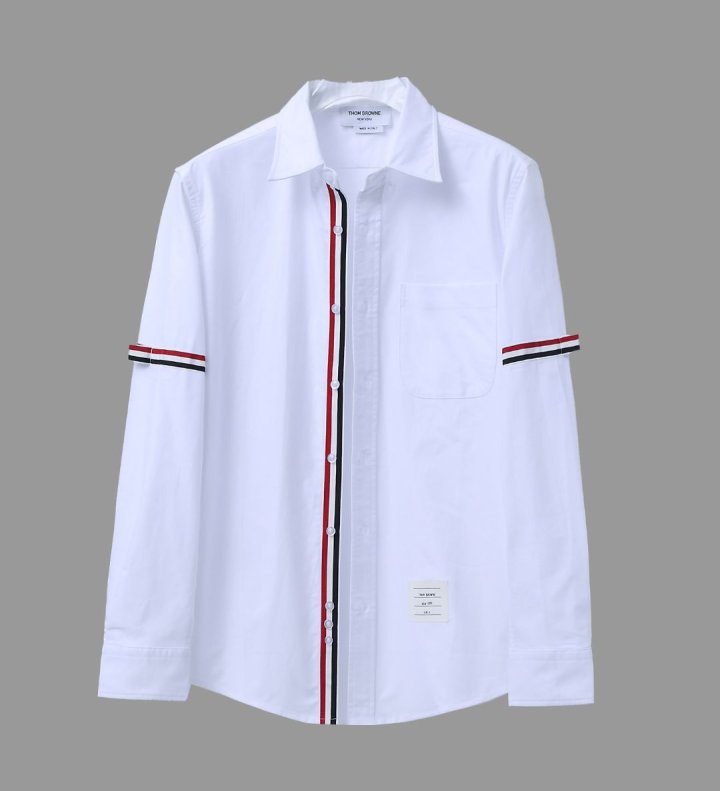 THOM BROWNE 톰브라운 스트라이프 암밴드 셔츠
