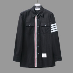 THOM BROWNE 톰브라운 지퍼 사선완장 셔츠