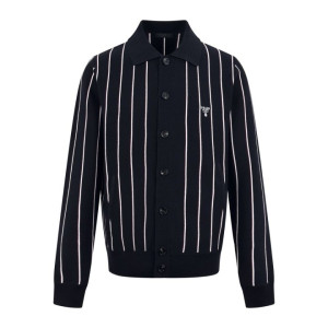 PRADA 프라다 스트라이프 카라 가디건