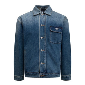 PRADA 프라다 메탈 플레이트 플립 데님 자켓 2COLOR