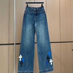 CHROME HEARTS 크롬하츠 크로스 패치 데님팬츠