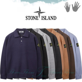 STONE ISLAND 스톤아일랜드 캐시 라이크 카라 니트
