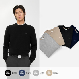 BURBERRY 버버리 기마 자수 크루넥 니트