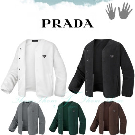 PRADA 프라다 오버핏 후리스 가디건