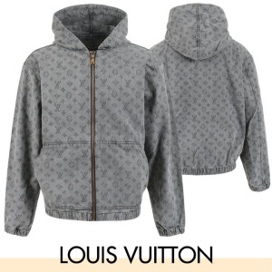 LOUIS VUITTON 루이비통 모노 블랙 데님 오버핏 자켓