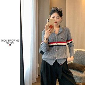 THOM BROWNE 톰브라운 삼색라인 퍼피 가디건 3COLOR