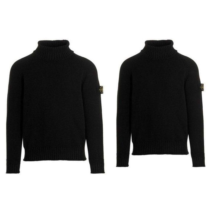 STONE ISLAND 스톤아일랜드 패치 울니트 터틀넥
