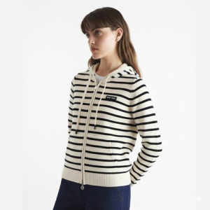 MIUMIU 미우미우 스트라이프 니트 후드집업 2COLOR
