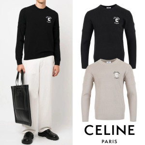 CELINE 셀린느 로고 레터링 울 니트
