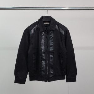 BOTTEGA VENETA 보테가베네타 레더패턴 스웨이드 자켓