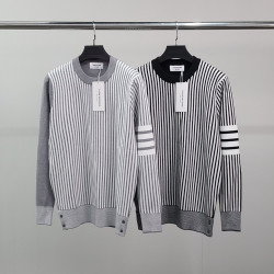 THOM BROWNE 톰브라운 사선완장 스트라이프 울 니트