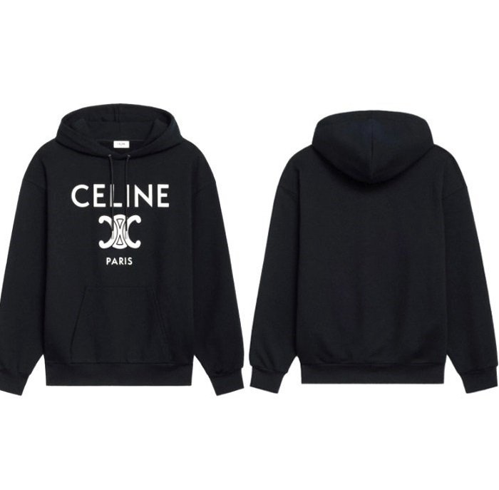 CELINE 셀린느 트리오페 프린팅 커플 후드티