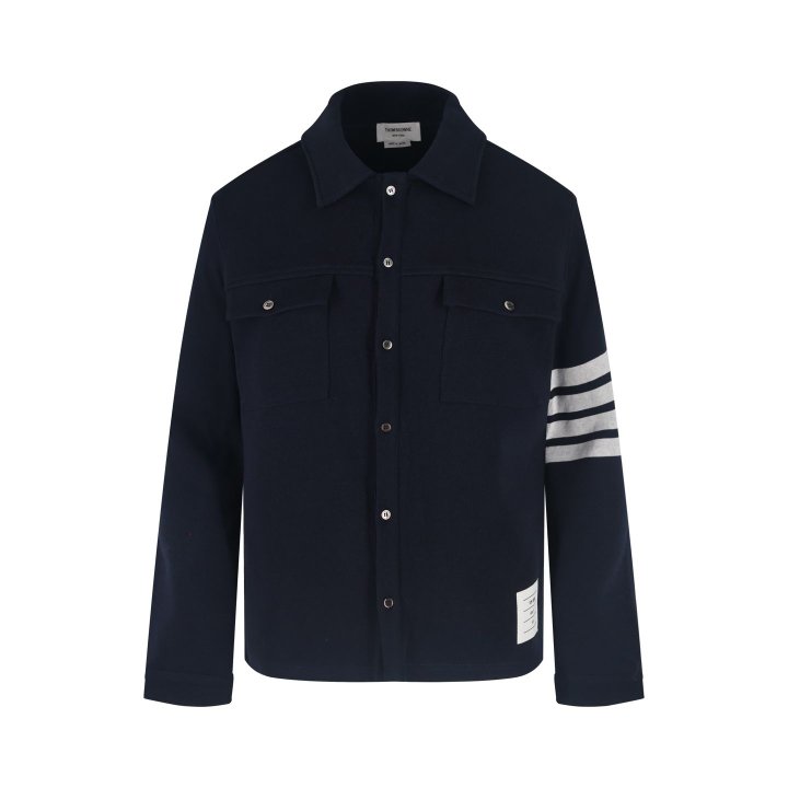 THOM BROWNE 톰브라운 사선완장 코튼 셔츠 자켓