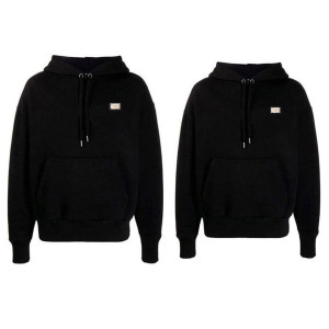 DOLCE&GABBANA 돌체앤가바나 밀라노 골드 플레이트 후드티