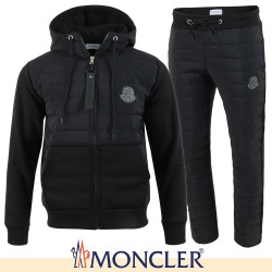 MONCLER 몽클레어 시어링 로고 패치 패딩집업 셋업