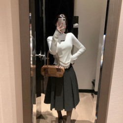 MIUMIU 미우미우 셔링 폴라 니트티 2COLOR