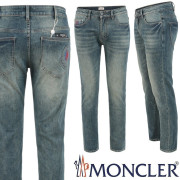 MONCLER 몽클레어 더블 자수 엠보 슬림 일자진