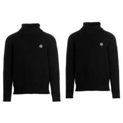 MONCLER 몽클레어 클래식 패치 울 니트 터틀넥