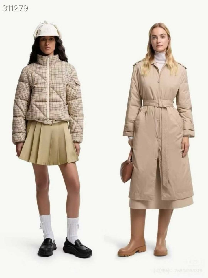 MONCLER 몽클레어 체크 다운 패딩