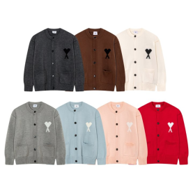 AMI 아미 8196 빅 하트 라운드 가디건