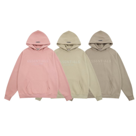 FEAR OF GOD 피어오브갓 에센셜 823 톤온톤 로고 플리스 후드