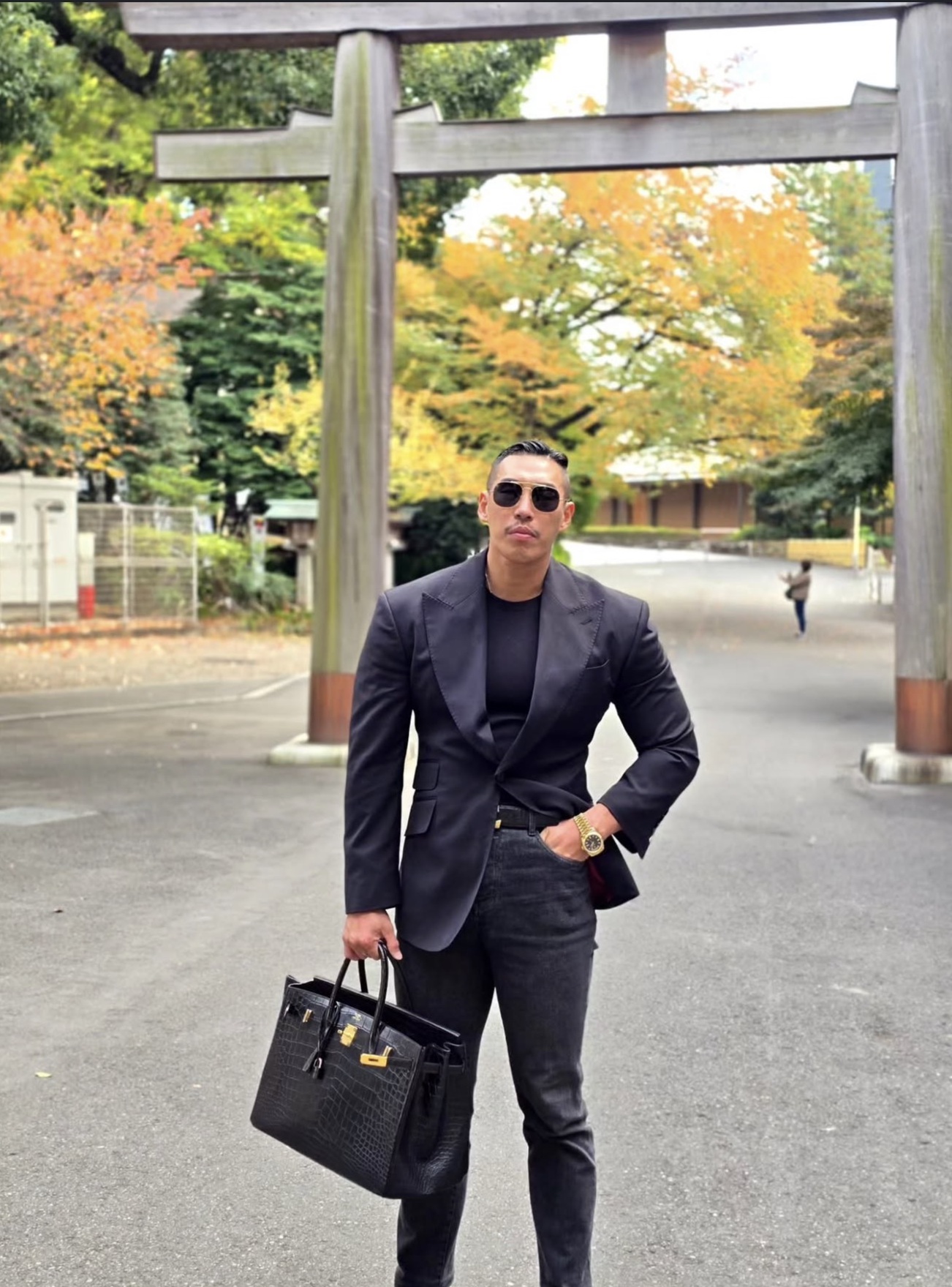 ●실사● 에르메스 버킨35 크로커다일 금장 악어가죽