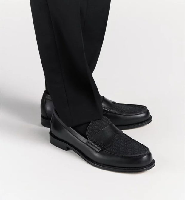 ●실사● 디올 오블리크 자카드 레더 그랑빌 로퍼