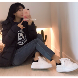 ●실사● 알렉산더맥퀸 스웨이드 오버솔 스니커즈 블랙