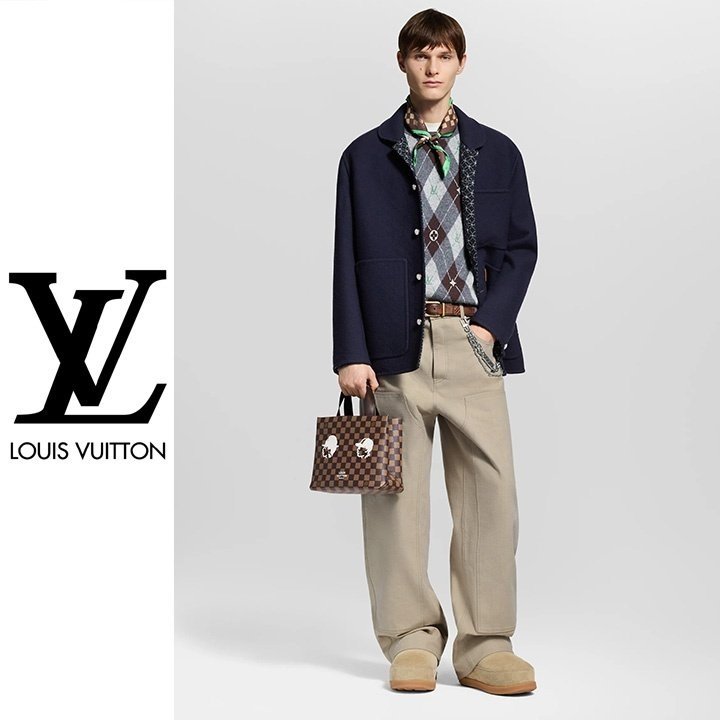 LOUIS VUITTON 루이비통 아가일 크루넥 니트
