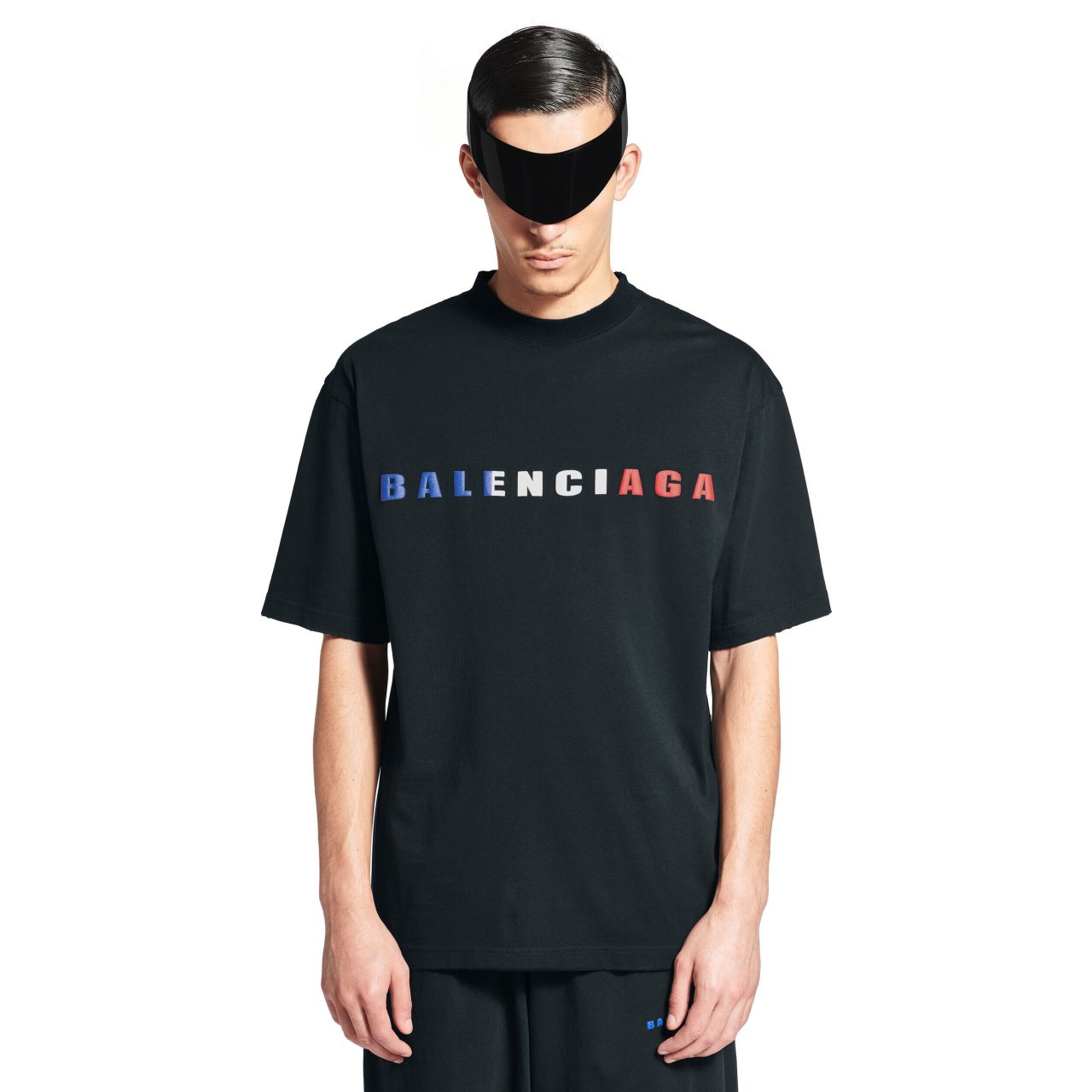 BALENCIAGA 발렌시아가 인터내셔널 프랑스로고 코튼 반팔티