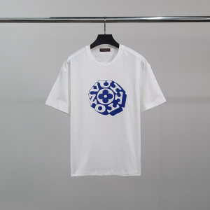 LOUIS VUITTON 루이비통 블루서클 코튼 반팔티