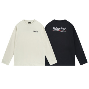 BALENCIAGA 발렌시아가 2367 웨이브 자수 로고 롱 슬리브