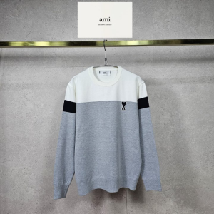 AMI 아미 멀티 배색 니트 3COLOR