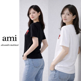 AMI 아미 모노컬러 빅하트 반팔 2COLOR