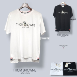 THOM BROWNE 톰브라운 훈트 로고 반팔티